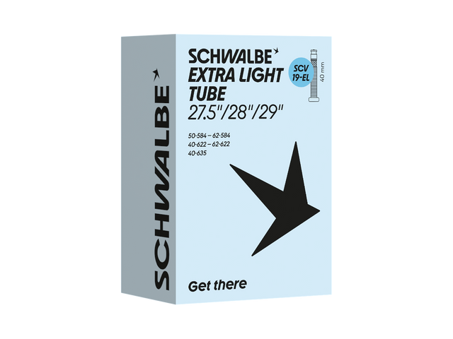 Schwalbe SCV19-EL Extra Light cykelslange 27,5-29 (40-62x584-635) Clik-ventil 40 mm – billede 1