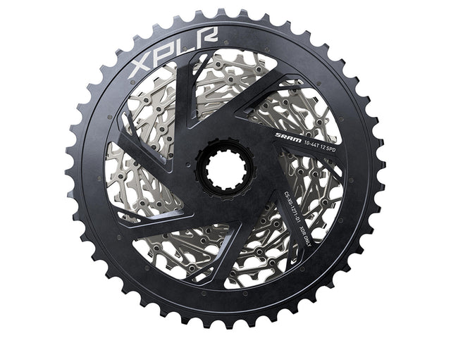 SRAM XG-1271 kassette 12 gear 10-44T – XPLR, sølv/sort – produktbillede