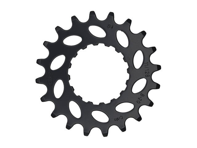 KMC kædehjul 20T til Bosch-motor, krom-molybdæn, sort, 11/128" – billede 1