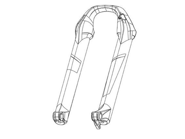 RockShox lower leg til Domain B1, 29" 15x110 mm Boost, blank sort – billede 1