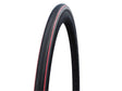 Schwalbe Lugano II trådkantdæk 700 x 25c (25-622) – Sort/Rød – billede 1