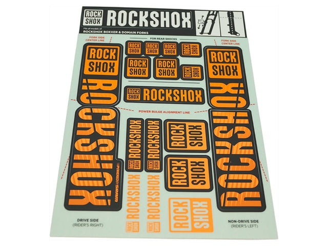 RockShox mærkater til BoXXer/Domain Dual Crown, 35 mm, NE02 orange – billede 1