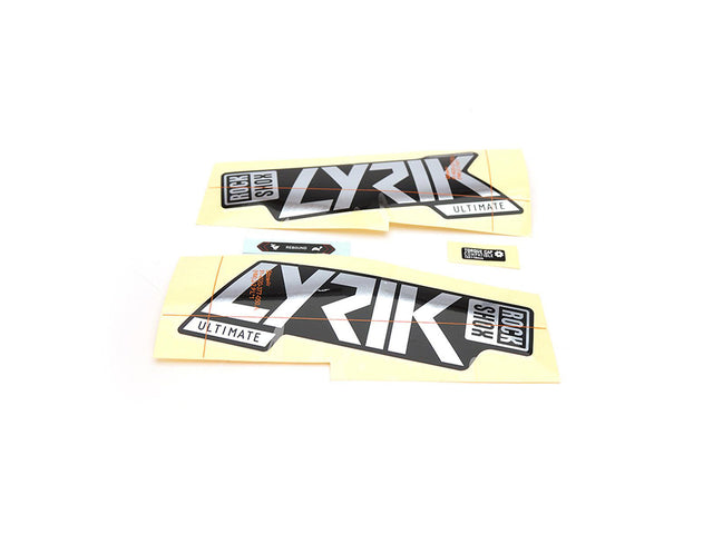 RockShox mærkater til Lyrik Ultimate, 27,5/29", Polar Foil, til blank sort gaffel – billede 1