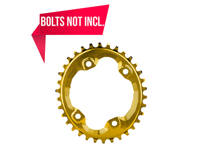 absoluteBLACK oval klinge 30T, 96 mm BCD, guld – billede 1