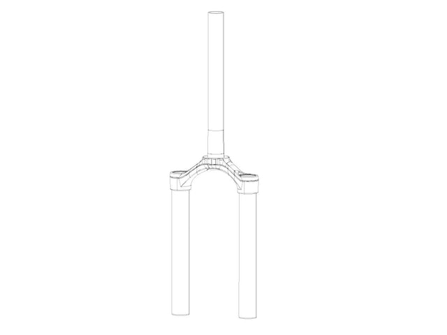 RockShox CSU til Rudy XPLR A1 (2022), 700c, 45 mm offset, lige 1 1/4", blank sort – billede 1