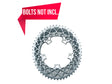 absoluteBLACK Premium Line oval klinge 50T, 110 mm BCD, til SRAM hidden bolt, grå – billede 1