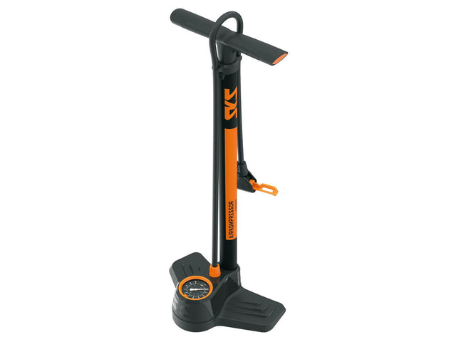 SKS Airkompressor Compact 10.0 standerpumpe 10 bar – orange/sort – billede 1