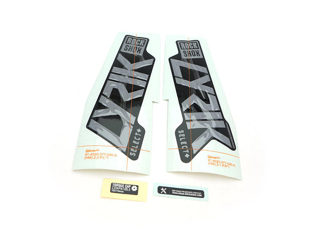 RockShox mærkater til Lyrik Select+, 27,5/29", Polar Ink, til blank sort gaffel – billede 1