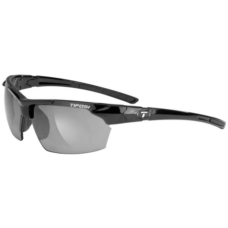 Tifosi Jet FC solbriller i gloss black med smoke-linse